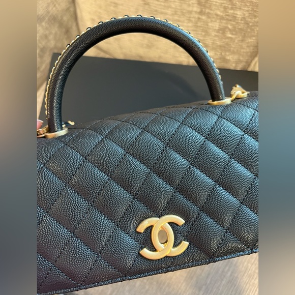 Chanel Caviar Coco Top Handle Bag NEWš„LIMITED EDITION š„23P Latest collection - Picture 16 of 16